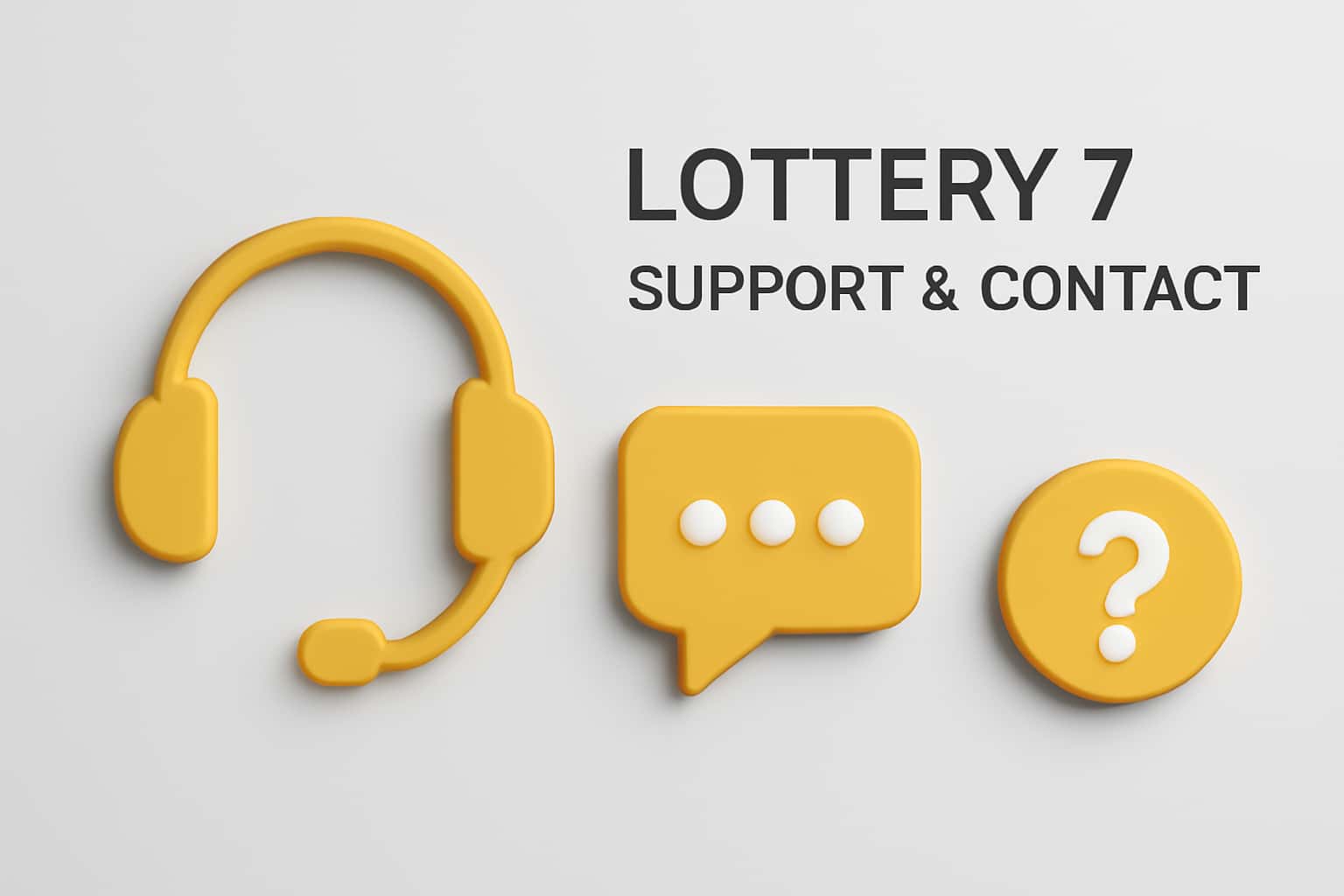 Lottery 7 Support & Contact Interface