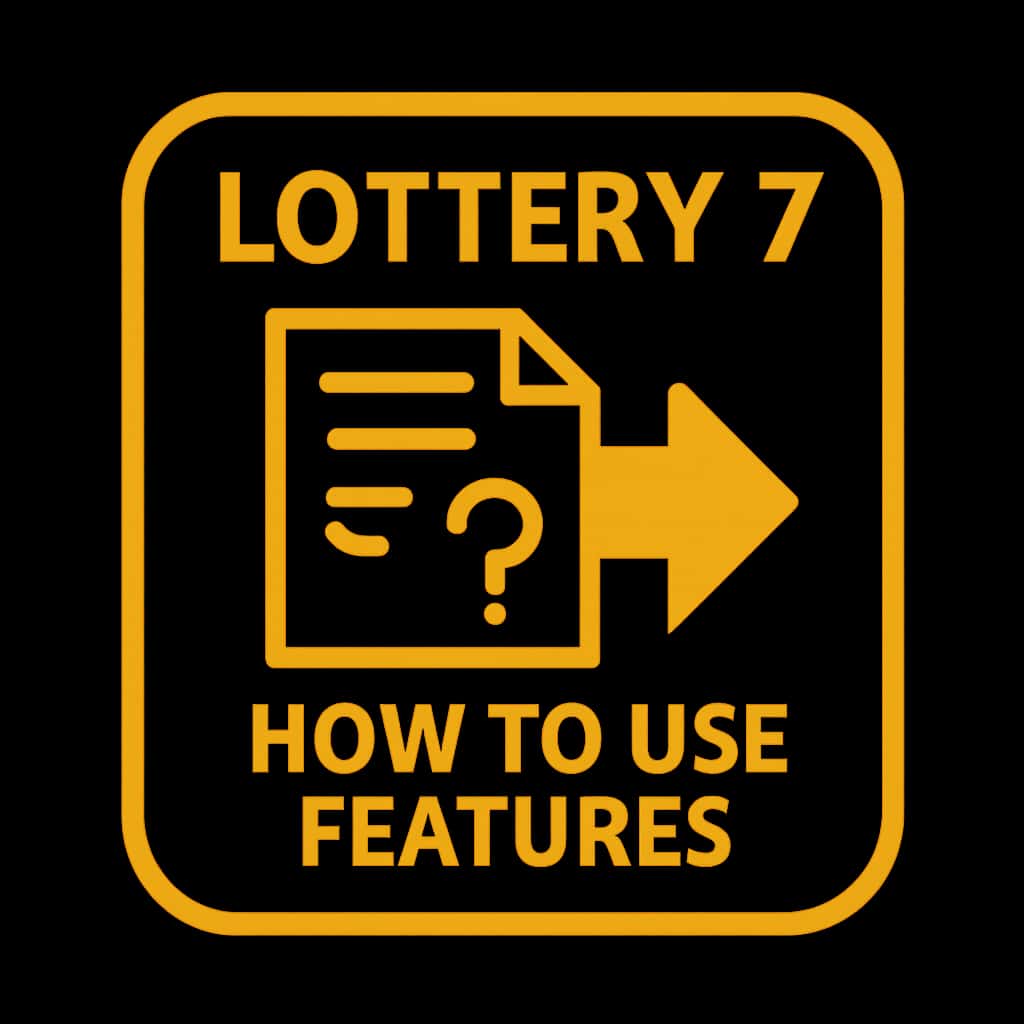 A professional badge design for Lottery 7 features.
