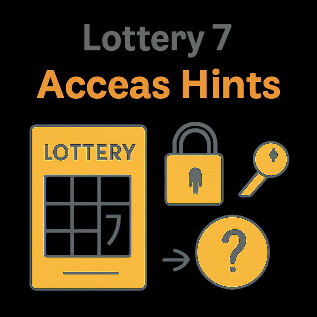 Illustration explaining important aspects of Lottery 7 Access Hints.
