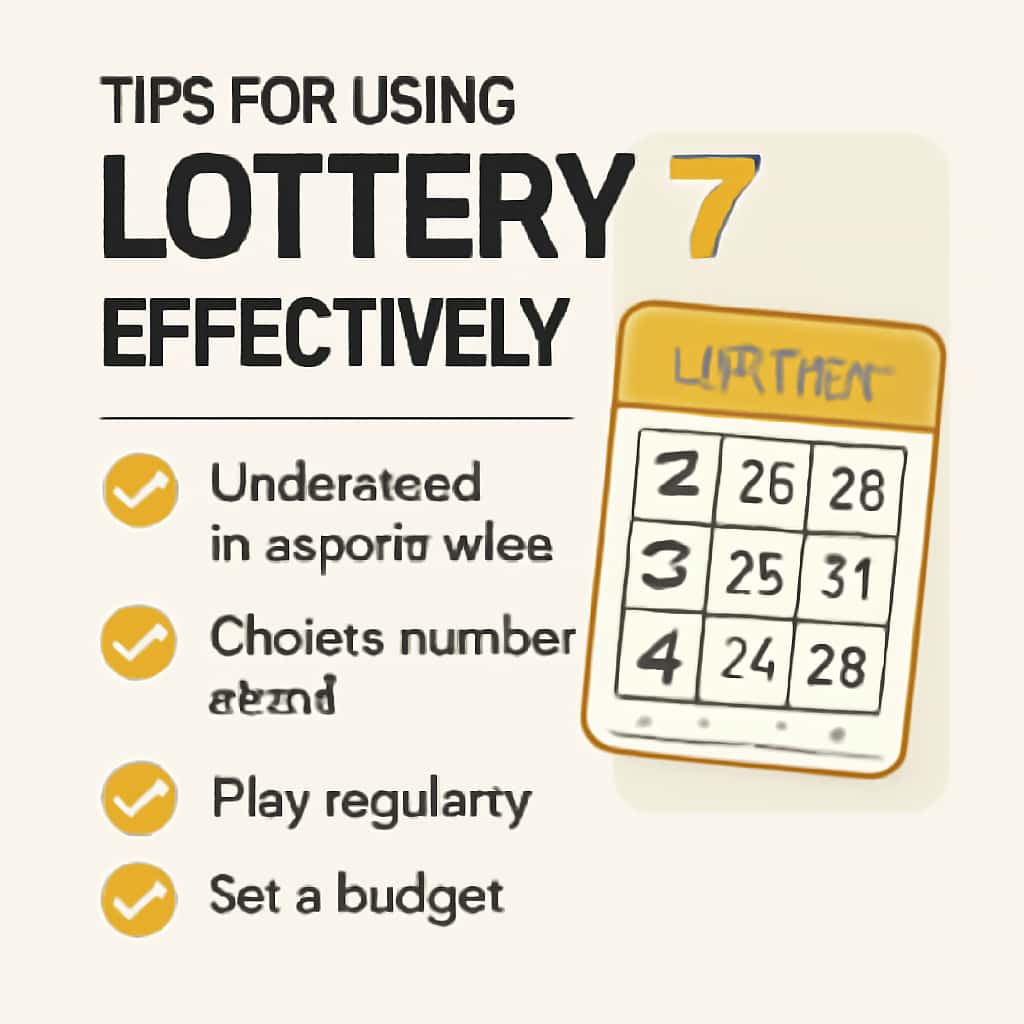 An illustration explaining effective usage of Lottery 7 features.