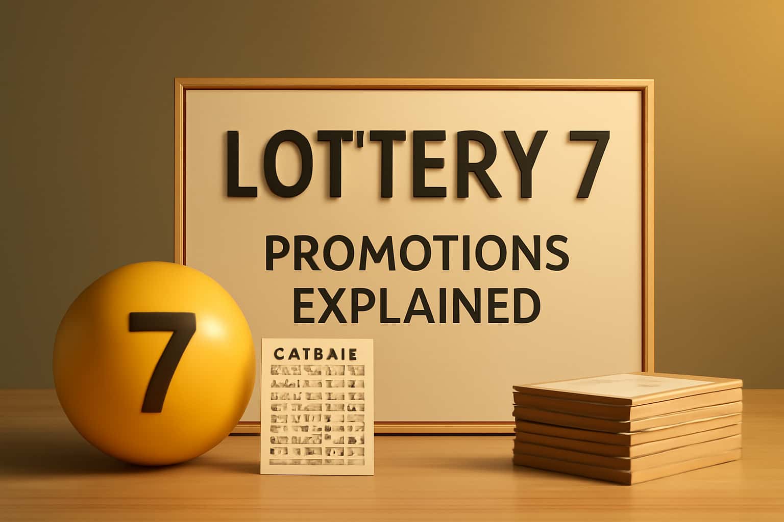Informational scene depicting Lottery 7 promotions.