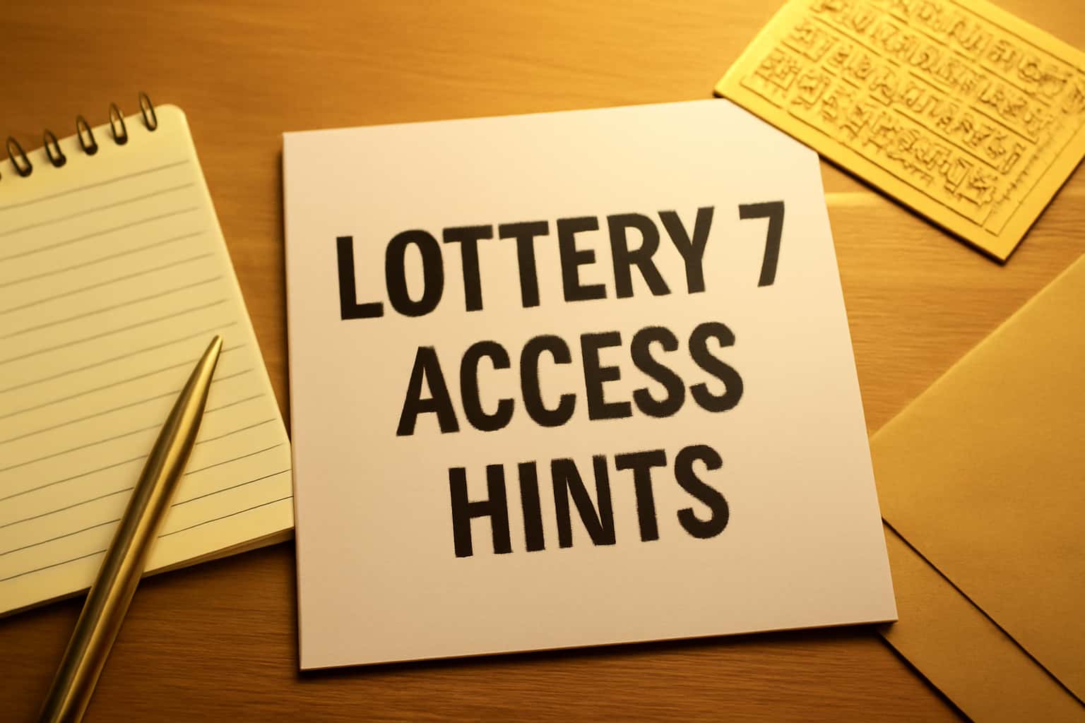 A visually engaging representation of Lottery 7 Access Hints.