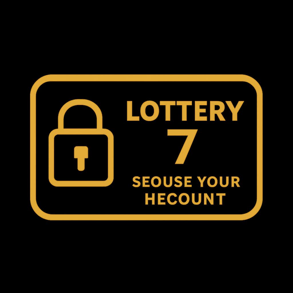A simple badge depicting account security for Lottery 7 with the text 'Lottery 7'.