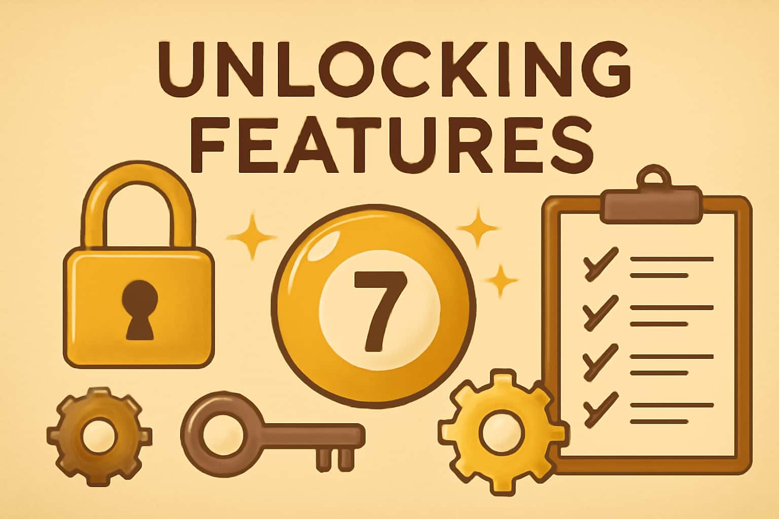 A futuristic visualization of Lottery 7 features with a high-tech theme.